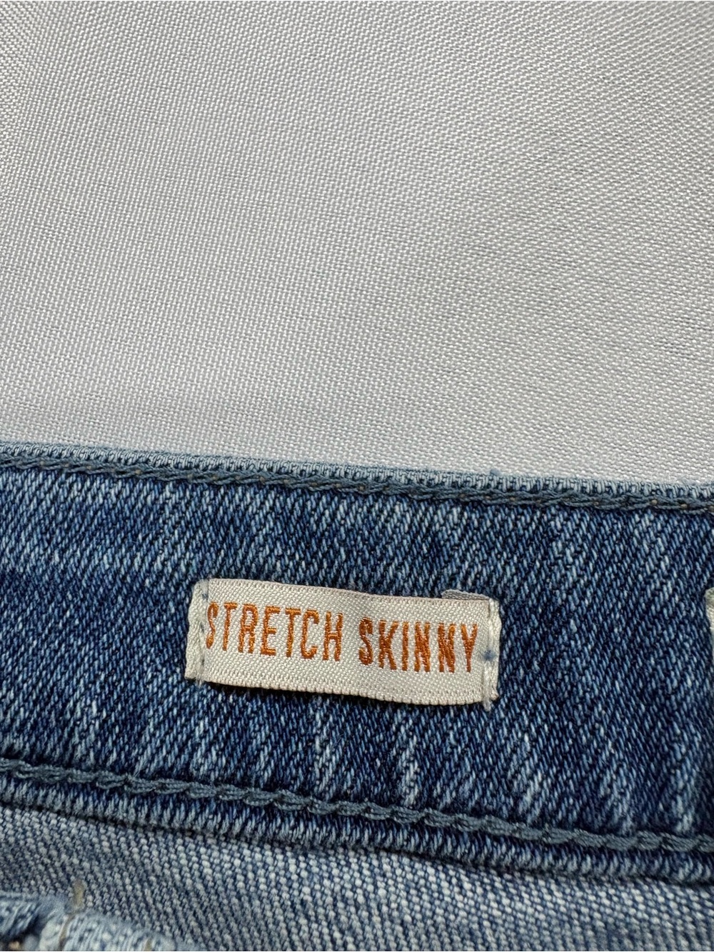 Topman Stretch Skinny Distressed Jeans Blue Ripped Denim - Picture 6 of 8